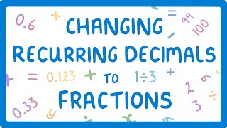 How to Convert Recurring Decimals to Fractions Proportions Part 66 18 [upl. by Yerhpmuh853]