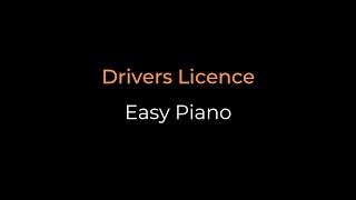 Easy Piano quotDrivers Licencequot  Olivia Rodrigo [upl. by Atsirk]