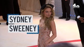 Sydney Sweeney Returns to Met Gala Carpet [upl. by Hasina]