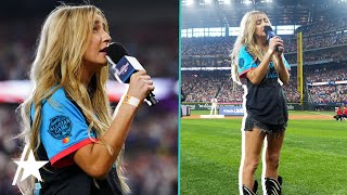 Ingrid Andress’ Streams SPIKE After Viral ‘Drunk’ National Anthem [upl. by Hgielek]