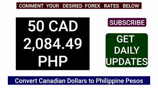 Canadian dollar to Philippine money [upl. by Reinnej]