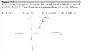 17 W układzie współrzędnych na płaszczyźnie dany jest odcinek AB o końcach w punktach A74 B1112 [upl. by Dorcy53]