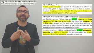 Ley 392015 Procedimiento Administrativo 10a Parte  Revisión de actos en vía administrativa [upl. by Attenyl494]