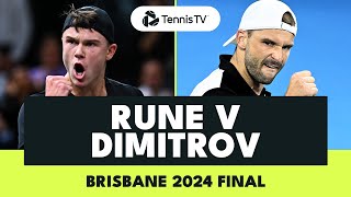 Holger Rune vs Grigor Dimitrov For The Title 🏆  Brisbane Final 2024 Match Highlights [upl. by Edeline]