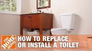 How to Replace or Install a Toilet  Bathroom Renovation  The Home Depot [upl. by Litt]