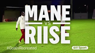 Sadio Mané attempts John Arne Riises thunderbolt for GoalsRecreated [upl. by Soneson334]