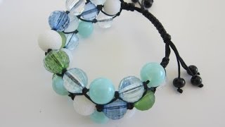 Triple Shamballa Bracelet Piece of the Ocean [upl. by Abagail629]