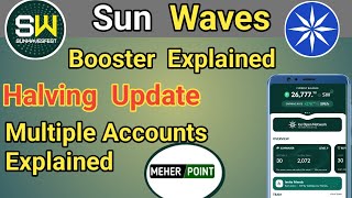 Sunwaves booster and halving explained Ice network project Meher Point [upl. by Bogusz]