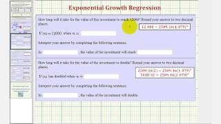 Ex Exponential Growth Regression Model Investment Account [upl. by Phalan]