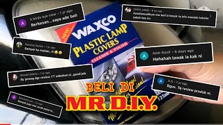 Review  Waxco Plastic Lamp Cover Cleaner amp Polish from MR DIY [upl. by Ynnavoj]