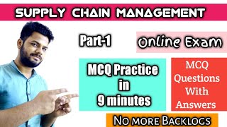 Supply Chain Management MCQ Questions  RTU 8 sem supply chain management online exam mcq questions [upl. by Mot]