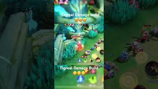 Tigreal damage build 😱😱 mobilelegends shortsvideo [upl. by Demodena]