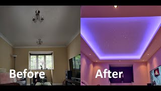 Fibre Optic Star and RGB LED Ceiling DIY Build [upl. by Ramsey]