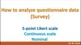 How to analyze questionnaire survey data [upl. by Fayina560]