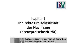 Indirekte Preiselastizität Kreuzpreiselastizität Komplementär Substitutionsgut WG K01 T02c [upl. by Sharai72]