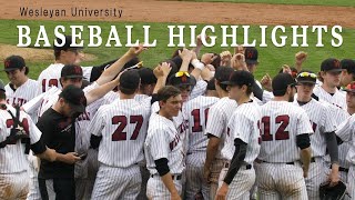 2019 Wesleyan Baseball Highlights [upl. by Remmer]