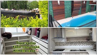 OQUE VAMOS FAZER COM NOSSA PRIMEIRA CASA  Fiz um tour completo [upl. by Adai855]