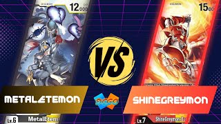 MetalEtemon VS ShineGreymon  DCGO  BT16  DIGIMON CARD GAME [upl. by Ennaed]