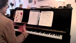 Piano Lesson Rolling through 4note broken chords with a swinging arm motion [upl. by Silvestro]