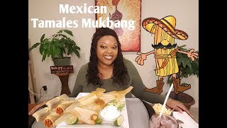 Mexican Tamales Mukbang eating show Eating authentic Mexican food [upl. by Enivid292]