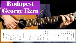 Budapest  George Ezra  Guitar Tabs  Lesson [upl. by Adnarem]