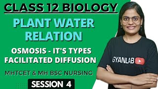 Class 12  Plant Water Relation Osmosis  Its types Facilitated Diffusion  Gyanlab Anjali Patel [upl. by Suilmann853]