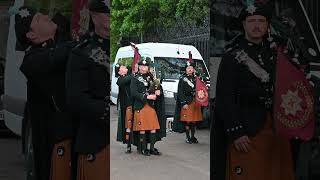 Irish Guards pipers  Holyrood Palace Scotland [upl. by Nalepka312]