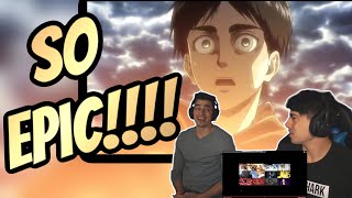 MOST EPIC ATTACK ON TITAN SCENE EVER  Colossal amp Armored Titan REVEALED Reaction [upl. by Markos]