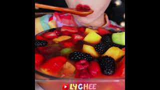 ASMR FRUIT CEREAL BERRIES WATERMELON JUICE HONEYDEW GRAPE EATING NATURES CEREAL 咀嚼音 먹방 [upl. by Madancy]