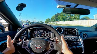 POV Drive 800HP Nissan GTR R35  Insane Sound LOUD Exhaust [upl. by Hgielram]