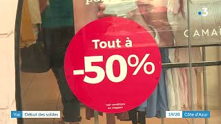 Cest parti pour les soldes dété dans le Var mais pas dans les AlpesMaritimes [upl. by Nolan]