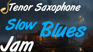 Slow Blues Tenor Saxophone Backing Track Jam in E  Improvisation [upl. by Neleh]