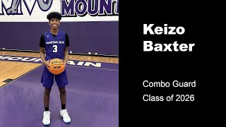 Keizo Baxter  Class of 2026  Boys Basketball Highlight Reel [upl. by Faxun]