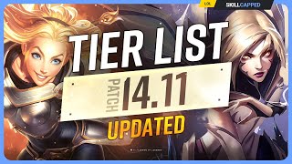 NEW UPDATED TIER LIST for PATCH 1411  League of Legends [upl. by Aiciles]