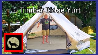 Timber Ridge Bell TentYurt Setup and Review glamping [upl. by Attener627]