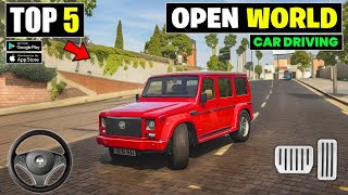 Top 5 New Open World Car Driving Games For Android  best car games for android 2024 [upl. by Stig]