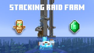 AFK Stacking Raid Farm by Ianxofour Overview  56k EmeraldsHour Minecraft Java 118 [upl. by Balough]