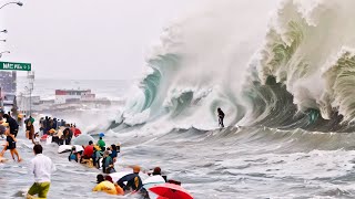 CALIFÓRNIA EM ALERTA ONDAS GIGANTES ATINGEM PRAIAS [upl. by Aggappora]