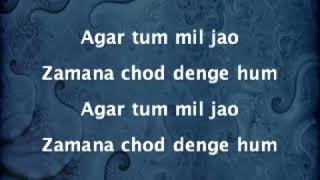 Agar tum mil jao lyrics [upl. by Nedak]