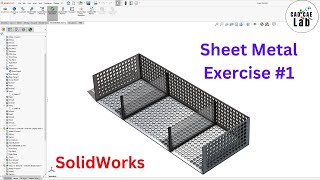 Sheet Metal  Bin Assembly  SolidWorks for Beginners [upl. by Tricia]