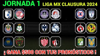 ¡MIS PREDICCIONES JORNADA 1 LIGAMX [upl. by Yhtur]