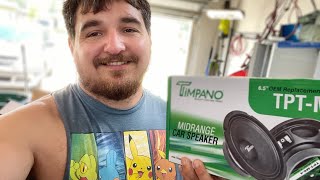 Timpano 65 Midrange Car Speaker Unboxing and Comparing to Diamond Audio 65 Midrange [upl. by Afinom]