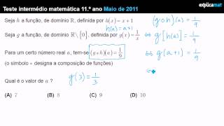 Função Composta  Teste Intermédio Matemática 11 [upl. by Ennaerb]