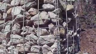 BUILDING THE WALL  gabion baskets 2016 [upl. by Ynffit]