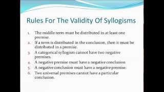 Rules for Testing the Validity of Syllogisms [upl. by Doralyn]