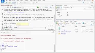 Showing the Console interacting with an R Markdown document R chunk [upl. by Yrogreg284]