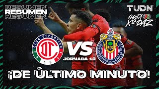 Resumen y goles  Toluca vs Chivas  Grita México C22  J13  TUDN [upl. by Lucho]