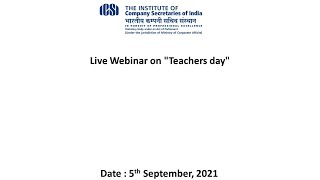 Live Webinar on Teachers day [upl. by Rapsag]