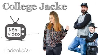 Collegejacke für Damen Herren und Kinder selber nähen [upl. by Eirolav]