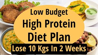 Low Budget High Protein Diet Plan To Lose Weight Fast In Hindi  Fat Loss  Lose 10 Kgs In 2 Weeks [upl. by Cirala]